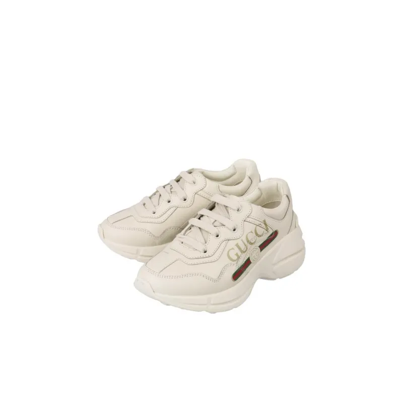 GUCCI Kids Rhyton Leather Sneakers-2