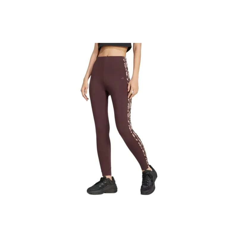 Adidas Free Shipping With AdiClub Essentials 3-Stripes Animal Print Leggings-1