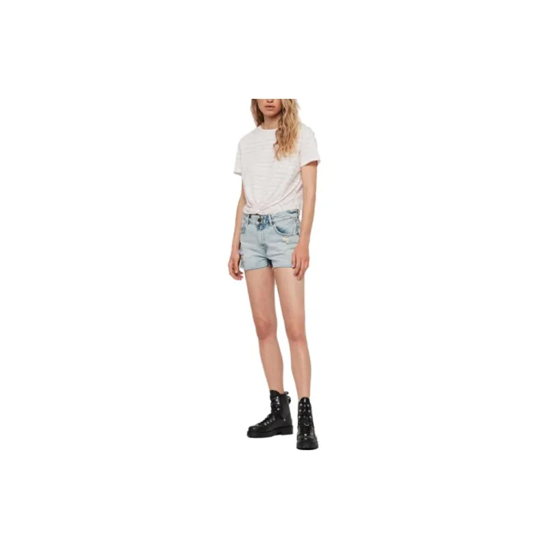 ALLSAINTS T-Shirt Women's PINK/CHALK WHITE-1