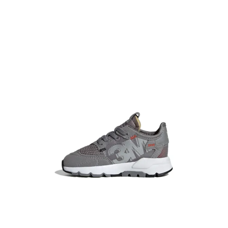 Adidas Originals Nite Jogger Breathable Mid-Top Toddler Shoes Gray Infant And Toddler-0