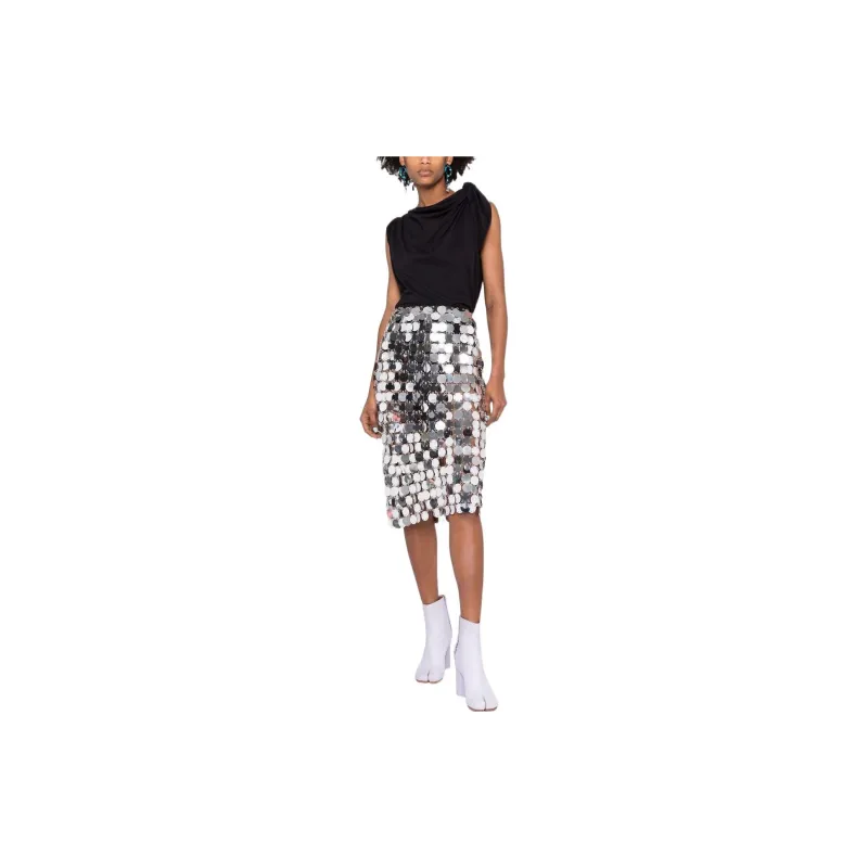Paco Rabanne High Waist Sequinned Midi Skirt-1
