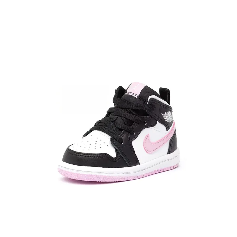 Jordan 1 Mid Black White Light Pink TD-1