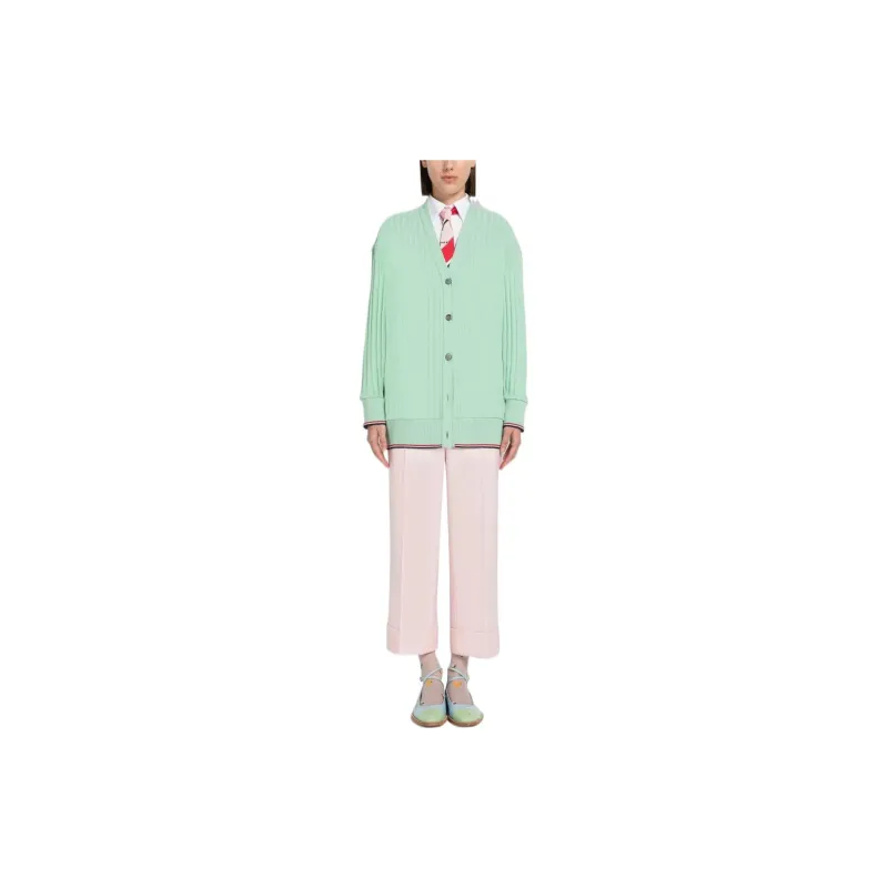 THOM BROWNE Cashmere Sweaters Women's Green-3