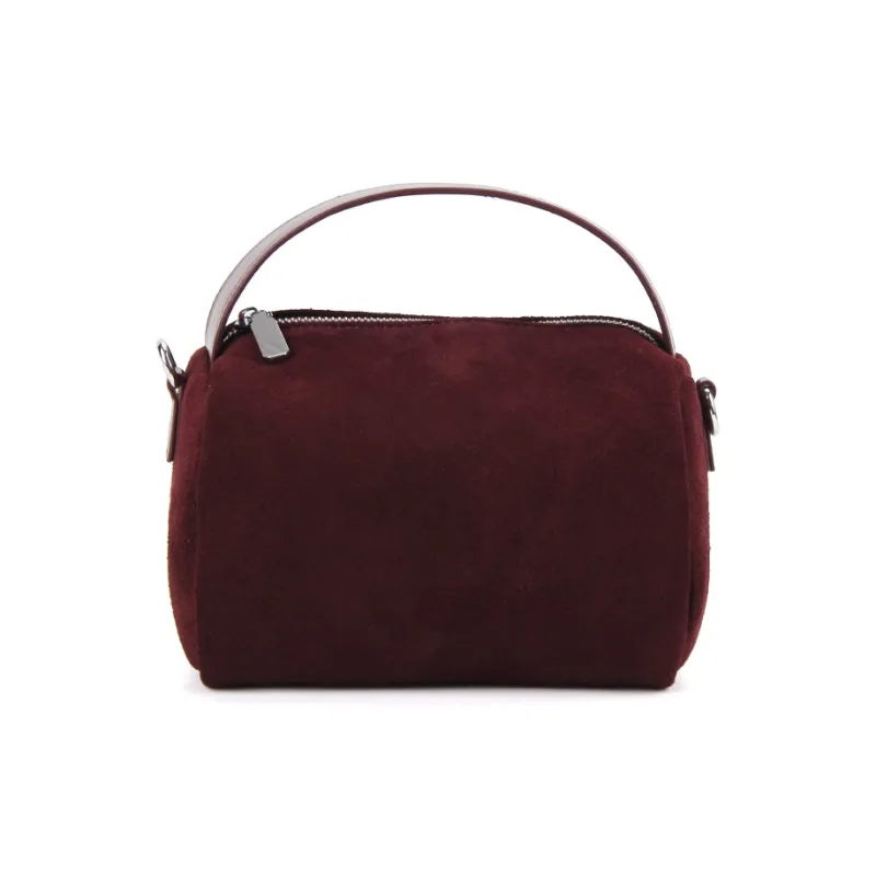 YOCAMU Matte Cowhide Leather Handbag Crossbody Bag Advanced Touch Unisex Wicker Pine Green-18