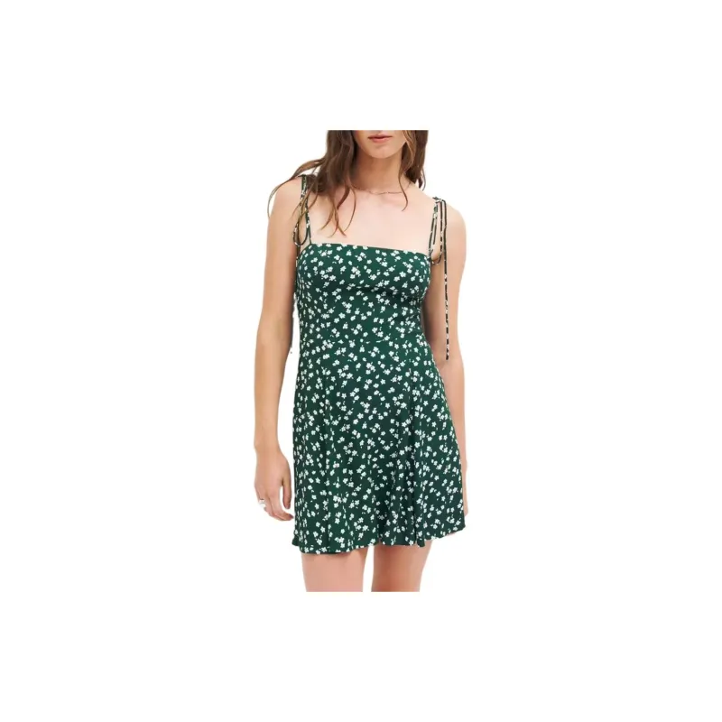 REFORMATION Slip Dress Women's Green-1