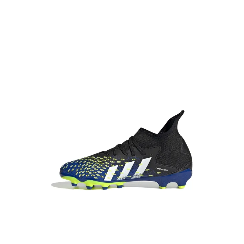 Adidas PREDATOR Series Slip-Resistant Mid-Top Kids' Soccer Shoes Black Blue Green Kids'-0