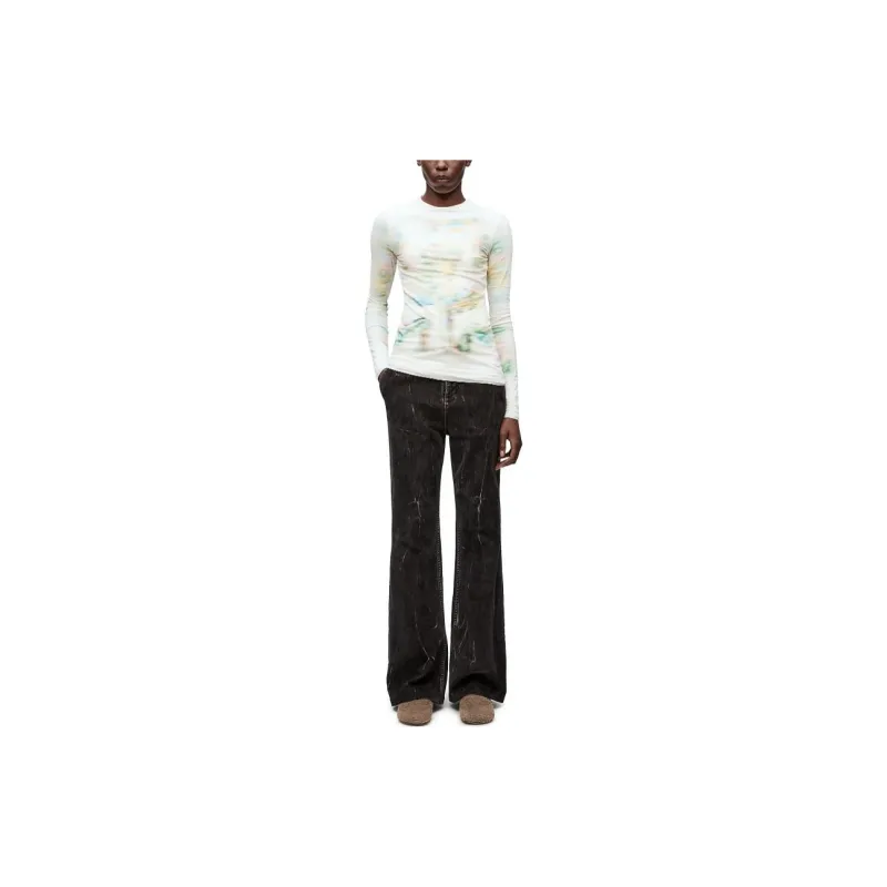 LOEWE Blurred Printed Long Sleeved Top-1