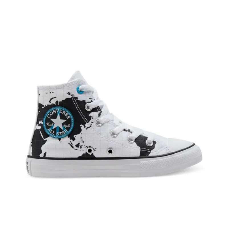 Converse Chuck Taylor All Star High GS 'Geography Class - White Black'-1