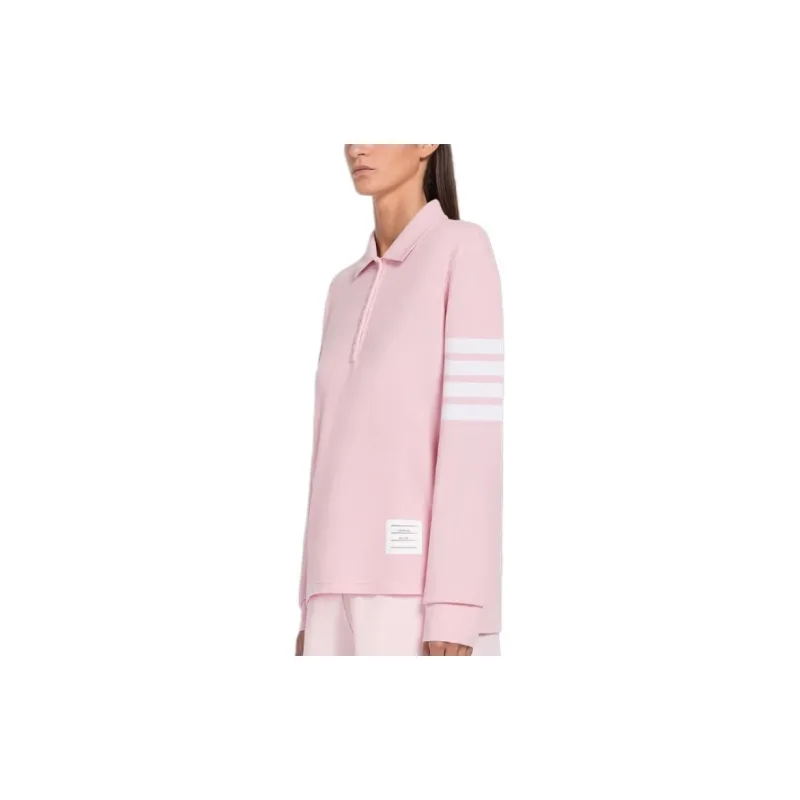 THOM BROWNE 4 Bar Long sleeved Polo Top-1
