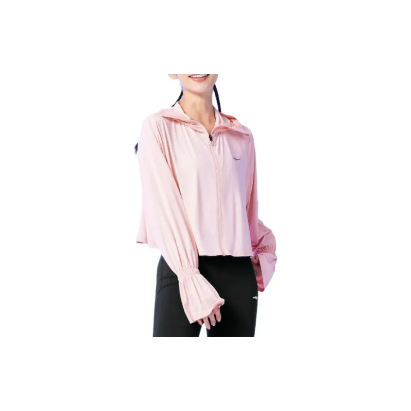 Erke Variety Training Collection Trench Coat Women's Smoke Pink Orange-2