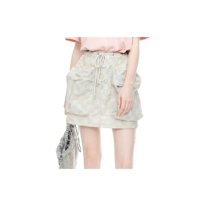 D'zzit Casual Short Skirts Women's Light Yellow-3