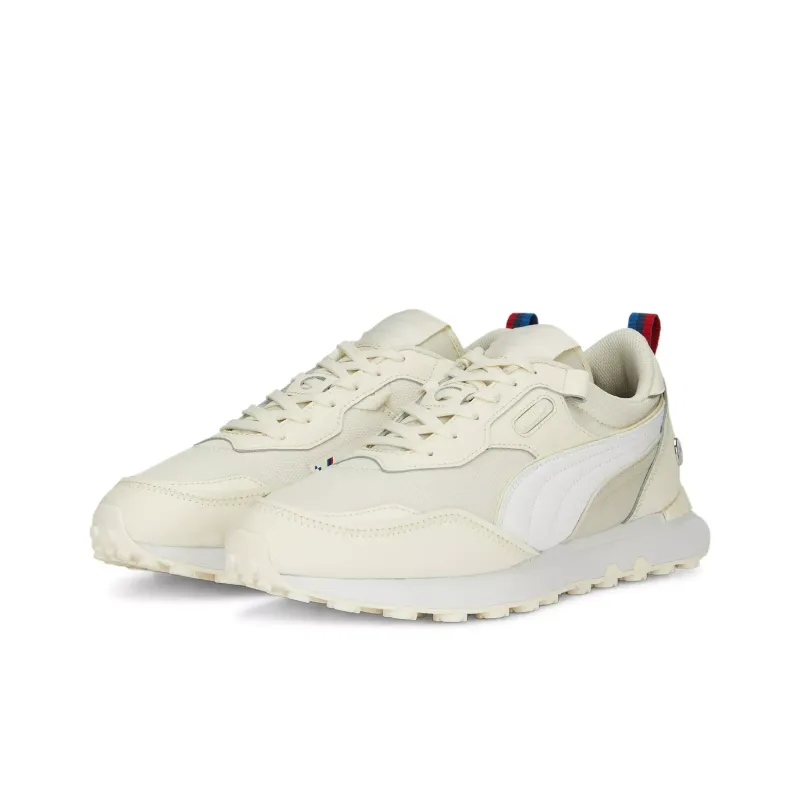 PUMA BMW Motorsport Racing MMS Cushioning Wear-Resistant Low-Top Running Shoes Men's Beige-3