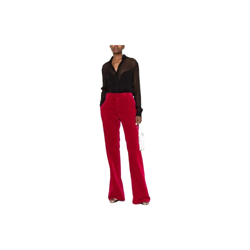 TOM FORD Velvet Bootcut Trousers-1