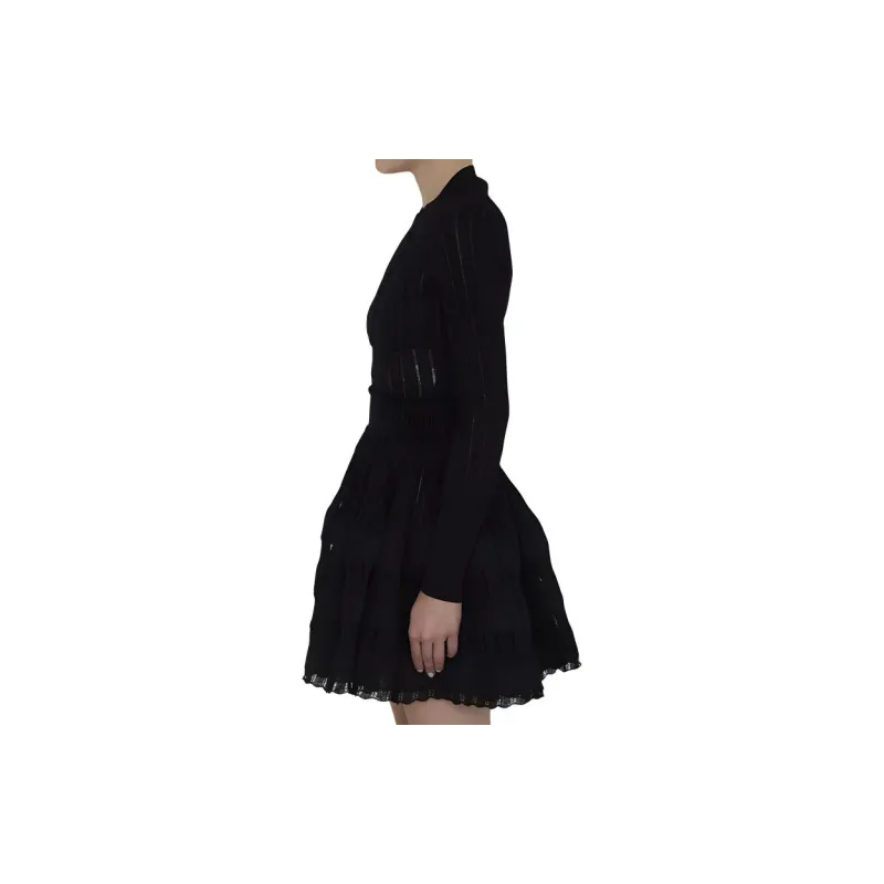 Alaia Crinoline Cropped Knitted Cardigan-4