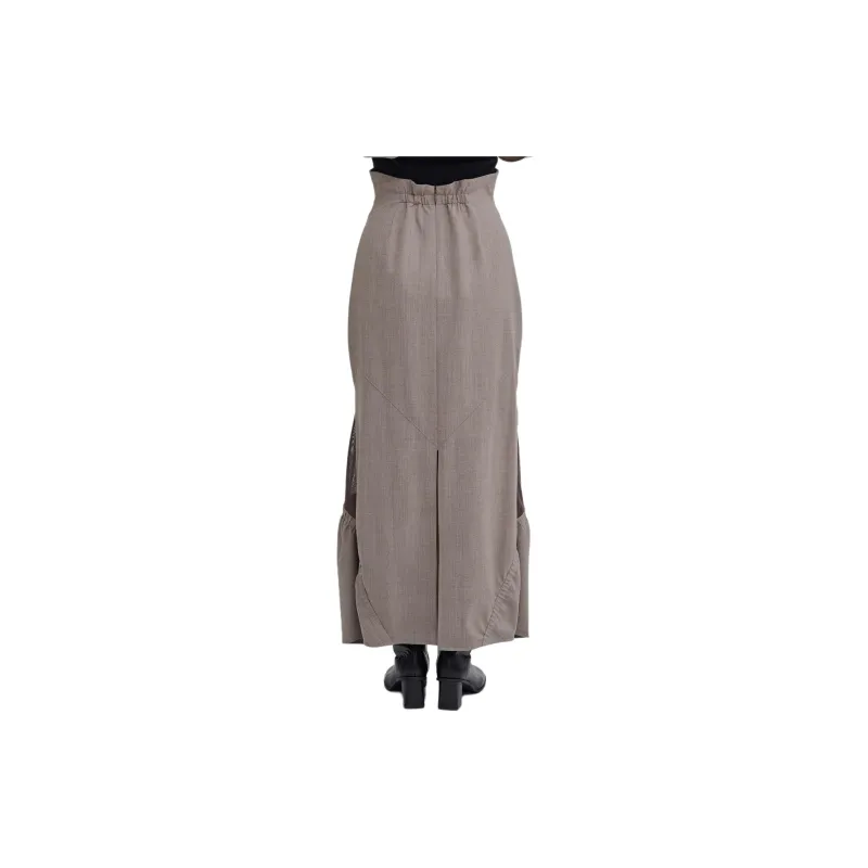 UNITED TOKYO FW24 Casual Long Skirts Women's Light Brown-2