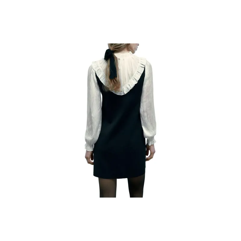 ZARA Long-Sleeved Dresses Women's Black-2