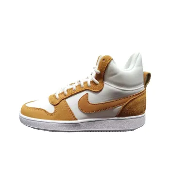 Nike Court Borough Anti Slip Wear Resistant Low Top Skateboard Shoes Women's White Yellow