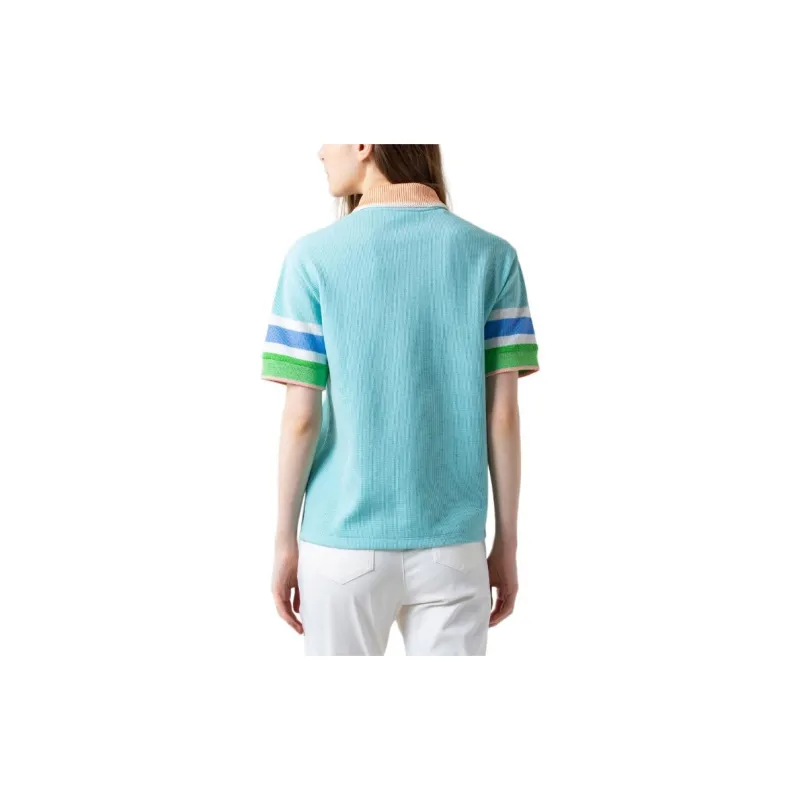 LACOSTE Polo Shirt Women's Turquoise Blue-4