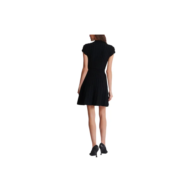 BALMAIN V Neck Flared Mini Dress-3