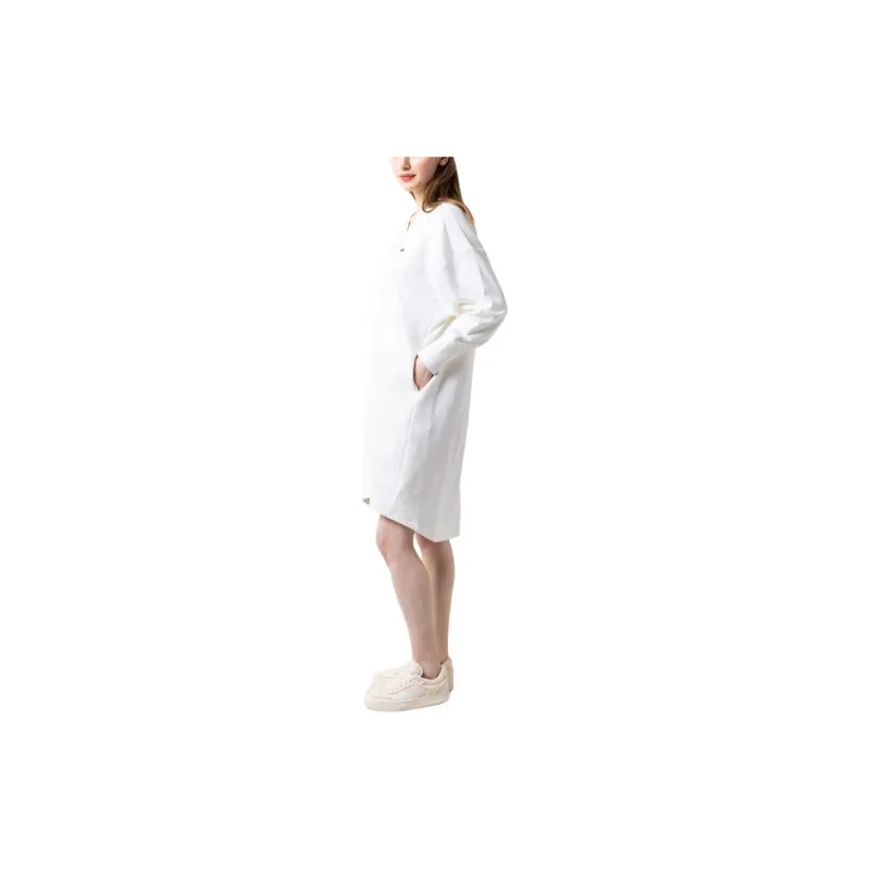 LACOSTE Long-Sleeved Dresses Women's White-5