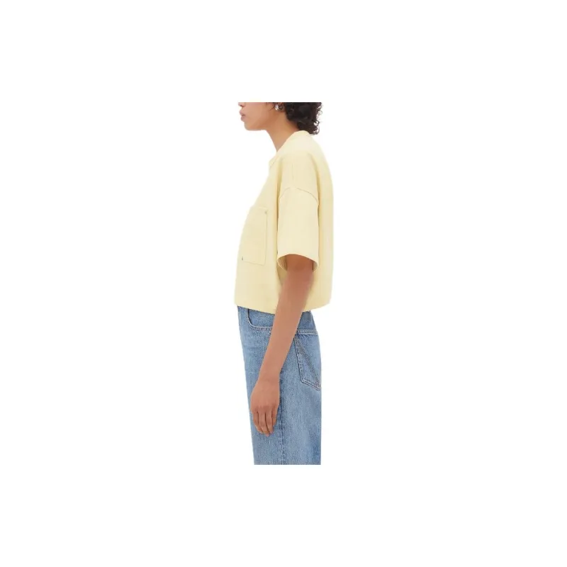 Bottega Veneta Cropped Crewneck T-Shirt-1