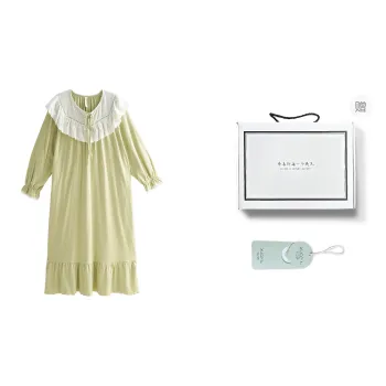 XUANZHITING Nightgown Gift Box Set Women's Green