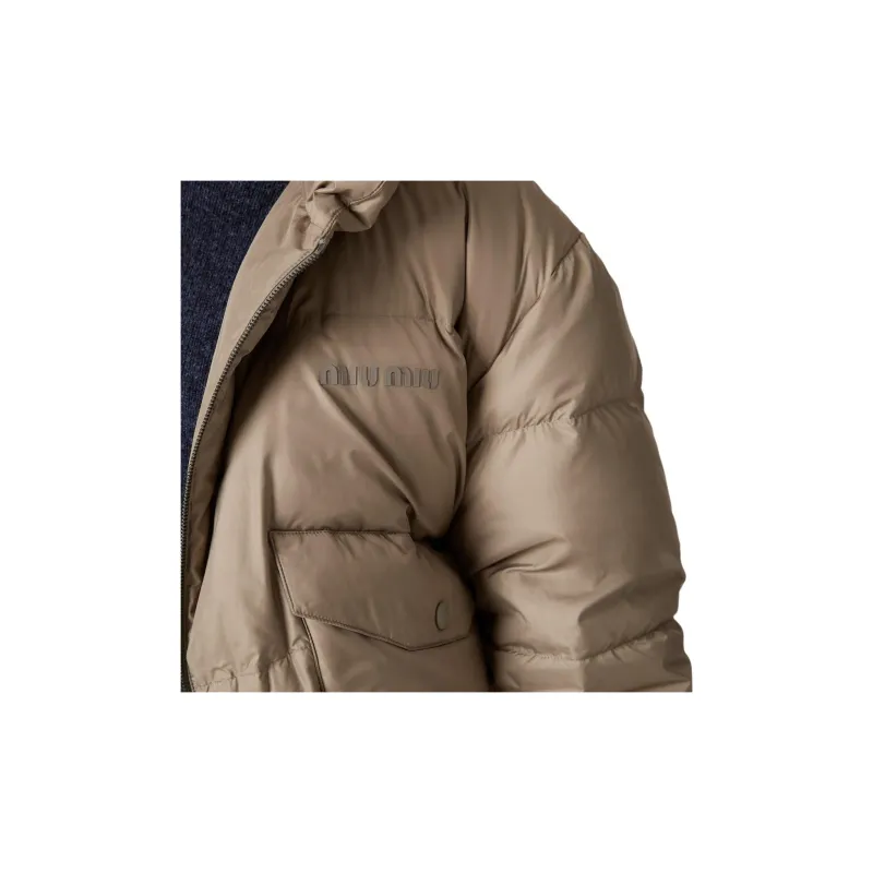 MIU MIU Down Jacket Women's Mud Gray-5