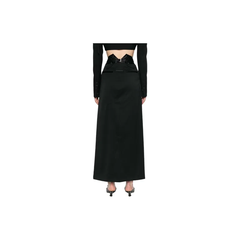 MM6 Maison Margiela Pleat detailing Maxi Skirt-2