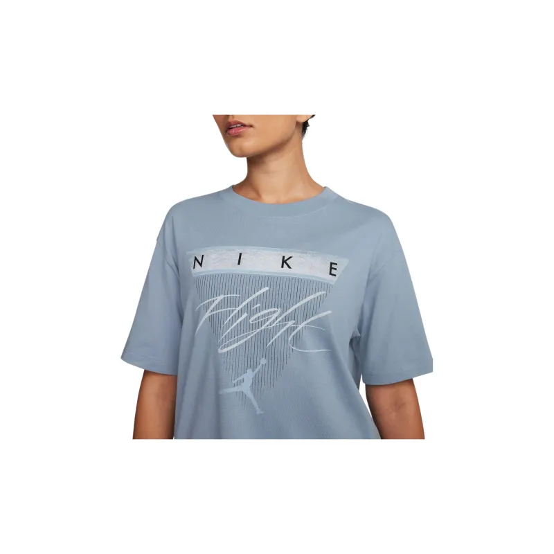 Jordan Drop Shoulder Sleeve T-Shirt Women's Sky Blue-5