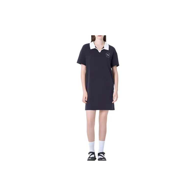 FILA Short Sleeved Dresses Women's Navy Blue-2