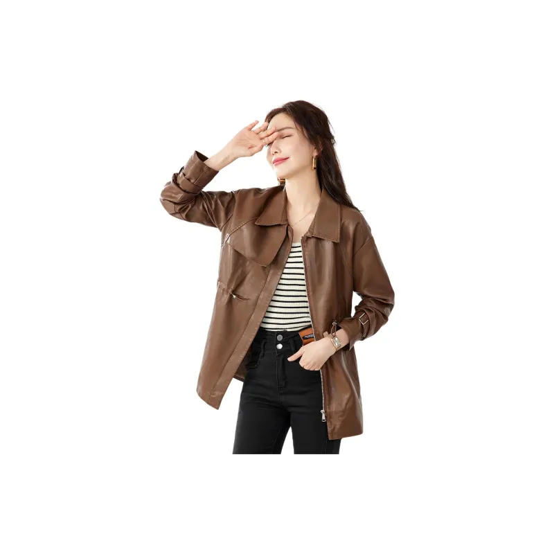 TERRE BLEUE Jackets Coats Women's Coffee-5