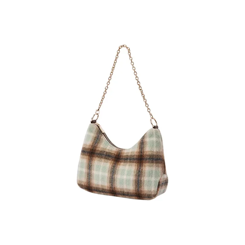 SEM/R Polyester Shoulder Bag Medium Size Women's Coffee Yellow/Greenish-4