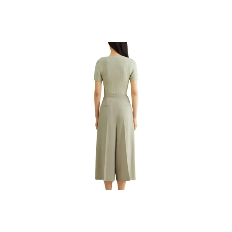 Yiner SS24 Casual Pants Women's Light Silver Gray-3