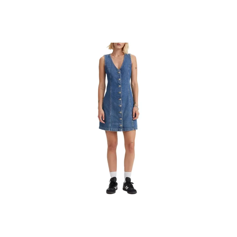 Levi's Sleeveless Dress Women's Blue-2
