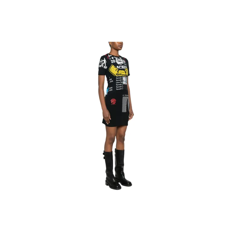 Marine Serre Graphic print Mini Dress-3