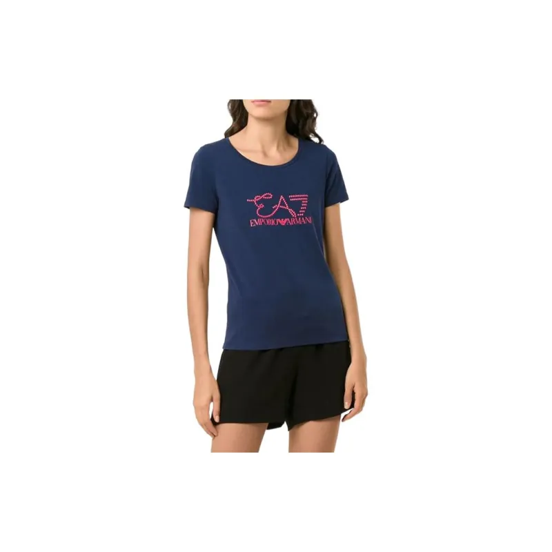 EMPORIO ARMANI EA7 SS22 T Shirt Women's Dark Blue-1