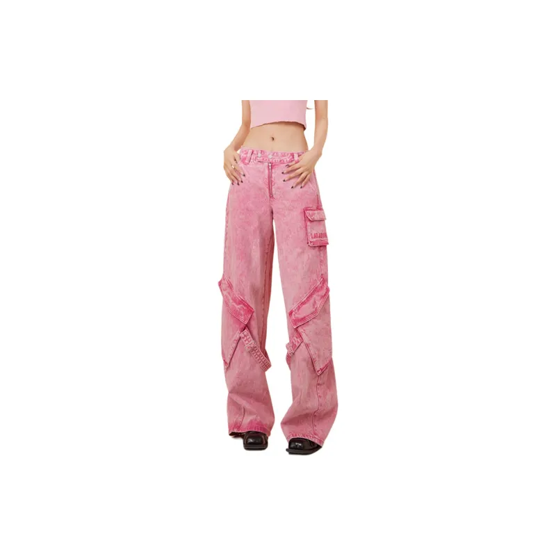 LALABOBO Jeans Women's Pink-2