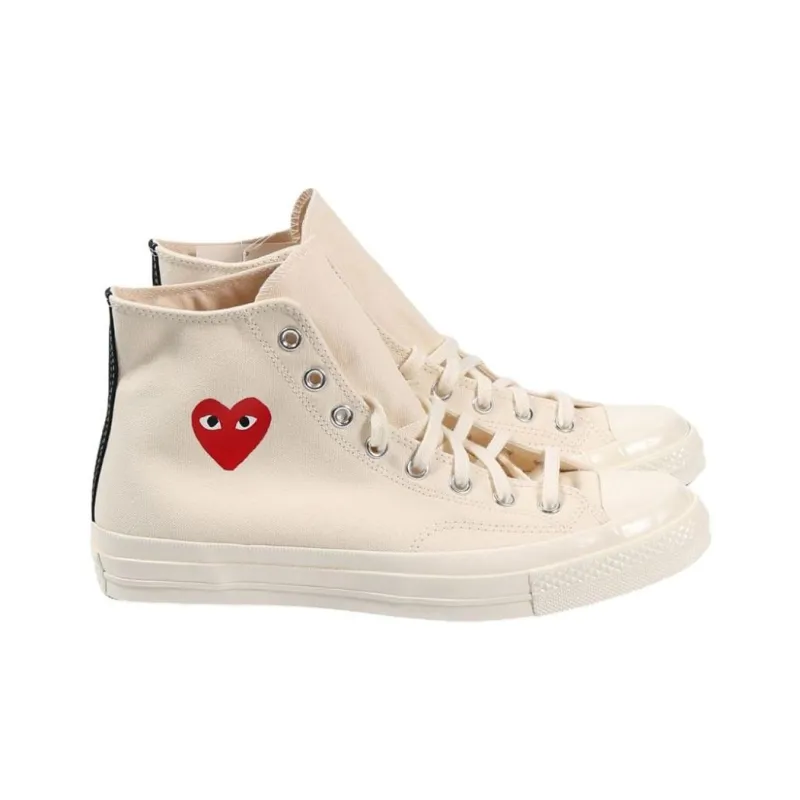 Converse Comme Des Garçons Play X Chuck 70 High 'Single Heart Milk'-3