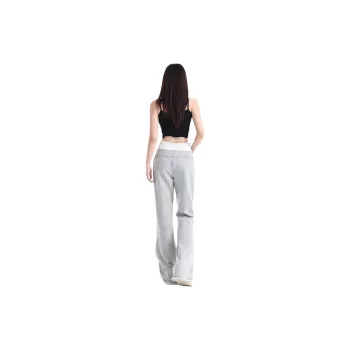 YINLEI Casual Pants Women's Light Gray