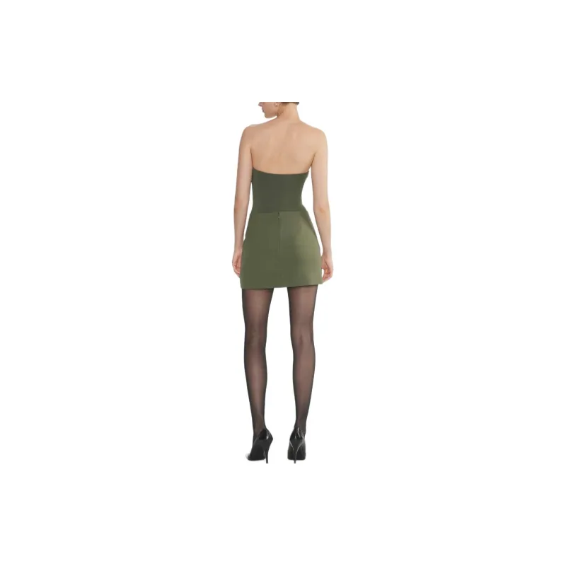 ARITZIA Babaton Stationery Skirt Casual Short Skirts Women's Army Green/Army Green-3