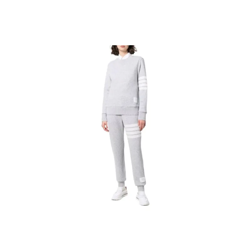 THOM BROWNE Knitted Sweatpants Women's Gray-1