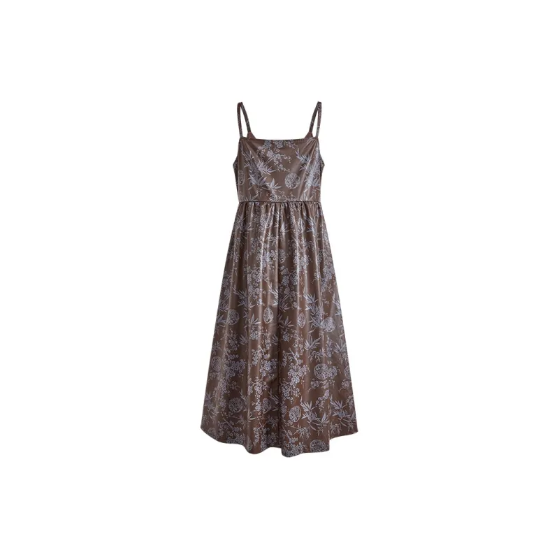 KUOSE Slip Dresses Women's Brown-1