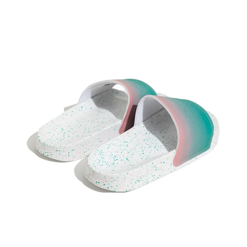 Adidas Originals Anti Slip Wear Resistant Kids' Slippers White Blue Pink Teenagers-3