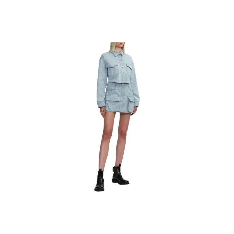 MSGM Glitter Cropped Jacket-4