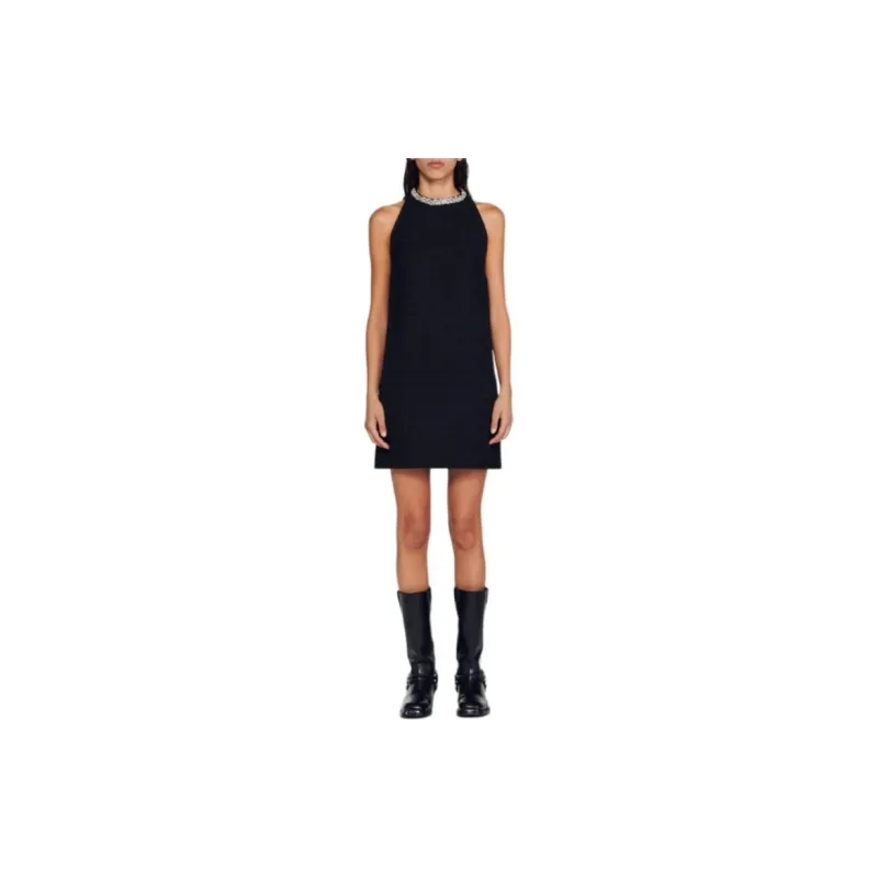 Sandro Jewelled collar Dress-2