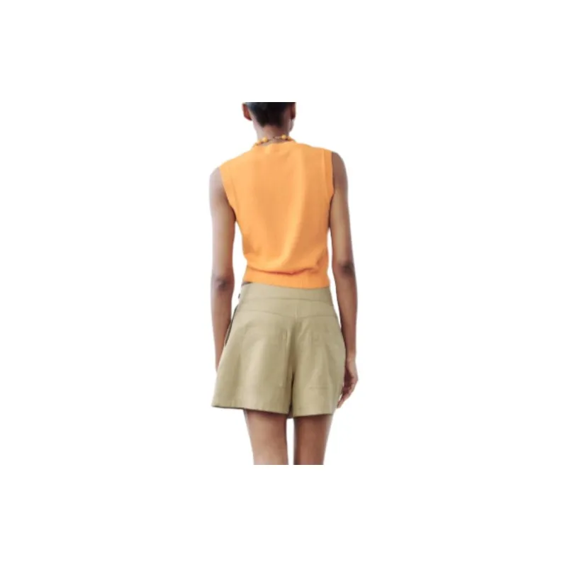 ZARA Tank Tops Women's Orange-3