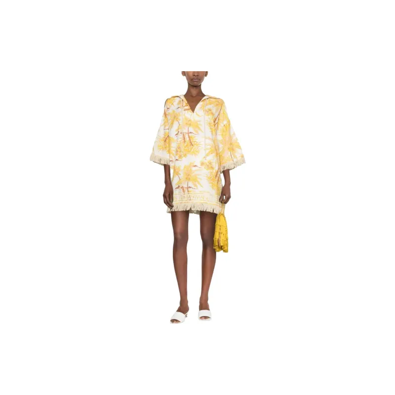 Zimmermann SS23 Long Sleeved Dress Women's Yellow-1