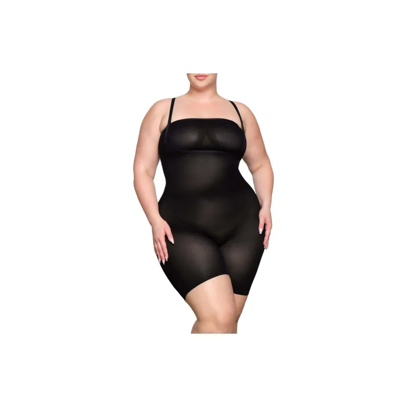 SKIMS SHEER SCULPT OPEN BUST BODYSUIT Bodysuits Women's ONYX/Onyx-1