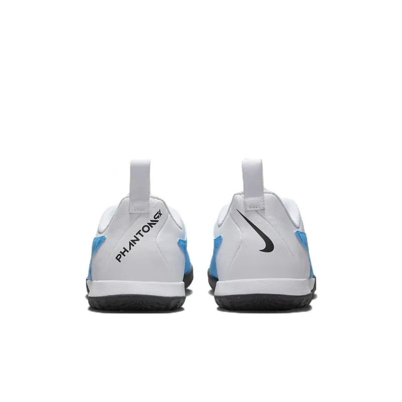 Nike Jr. Phantom GX Academy IC Indoor Court Cushioning Anti-Slip And Wear-Resistant Soccer Shoes Blue White Kids'-4