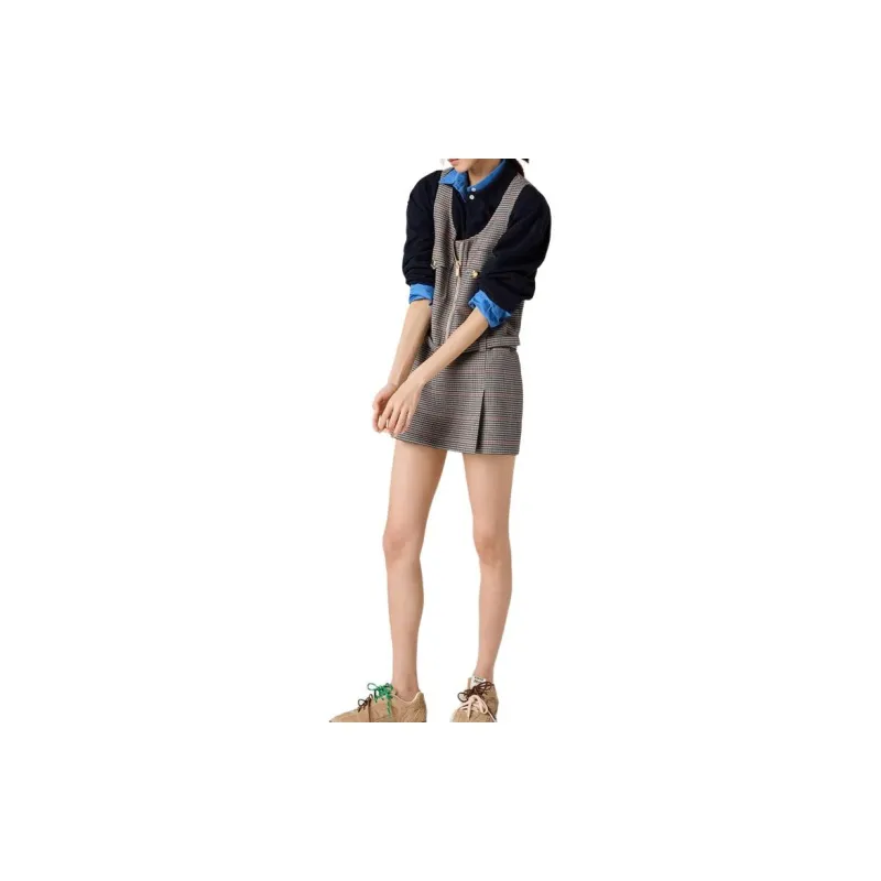 MIU MIU Sleeveless Dress Women's Slate Gray-3